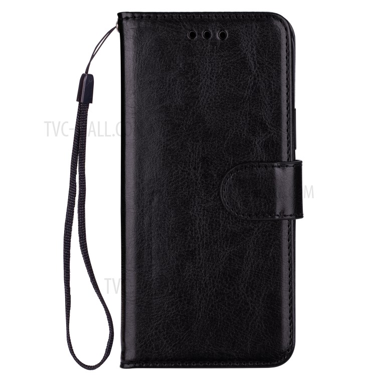 Crazy Horse Texture Solid Color Leather Cover for iPhone 12 mini - Black-2