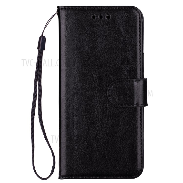 Crazy Horse Texture Solid Color Leather Cover for iPhone 12 5.4 inch - Black-2