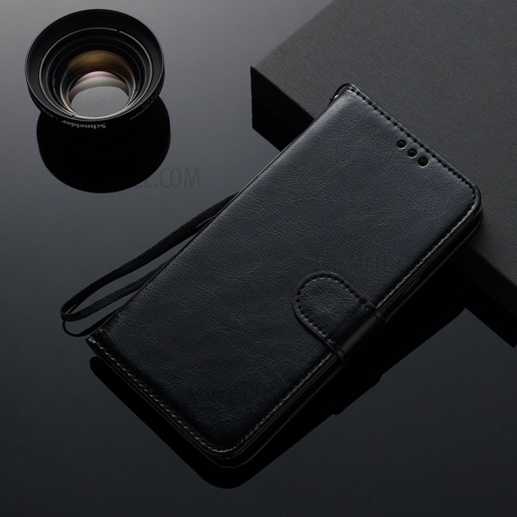 Crazy Horse Texture Solid Color Leather Cover for iPhone 12 mini - Black-7