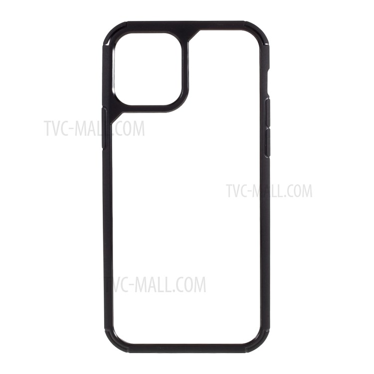 Acrylic+TPU Hybrid High Transmittance Phone Case for iPhone 12 Pro Max 6.7 inch - Black-1