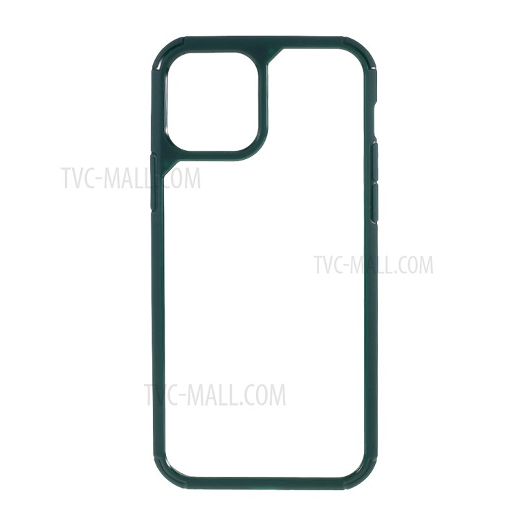 Acrílico + TPU Caso De Telefone Híbrido Alta Transmitância Para Iphone 12 Pro Máximo De 6,7 Polegadas - Verde-1