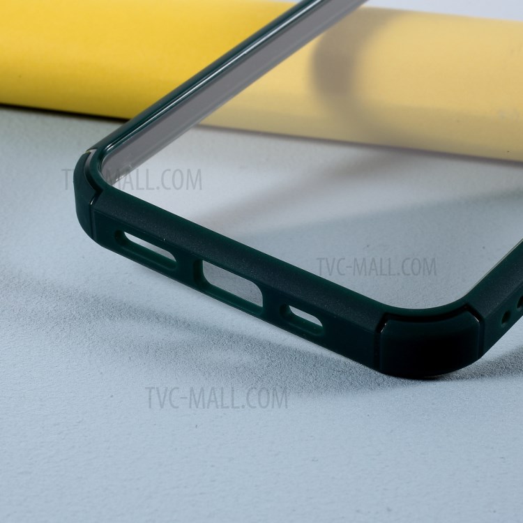 Acrílico + TPU Caso De Telefone Híbrido Alta Transmitância Para Iphone 12 Pro Máximo De 6,7 Polegadas - Verde-4
