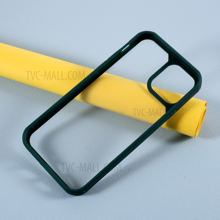 Acrílico + TPU Caso De Telefone Híbrido Alta Transmitância Para Iphone 12 Pro Máximo De 6,7 Polegadas - Verde-6