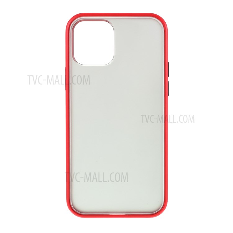 Matte Acrylic+TPU Combo Phone Case for iPhone 12 Pro Max 6.7 inch - Red-1