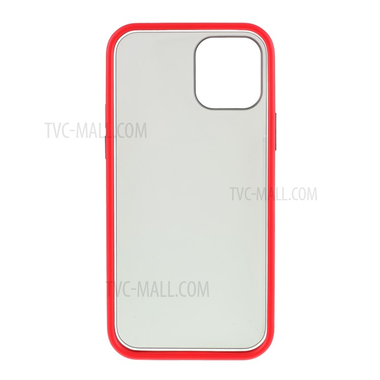 Matte Acrylic+TPU Combo Phone Case for iPhone 12 Pro Max 6.7 inch - Red-3