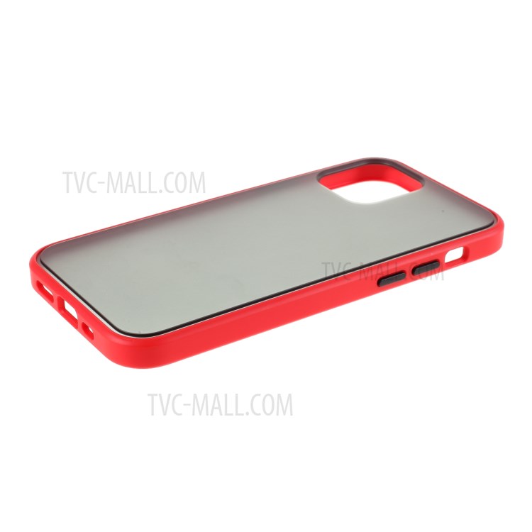 Matte Acrylic+TPU Combo Phone Case for iPhone 12 Pro Max 6.7 inch - Red-4