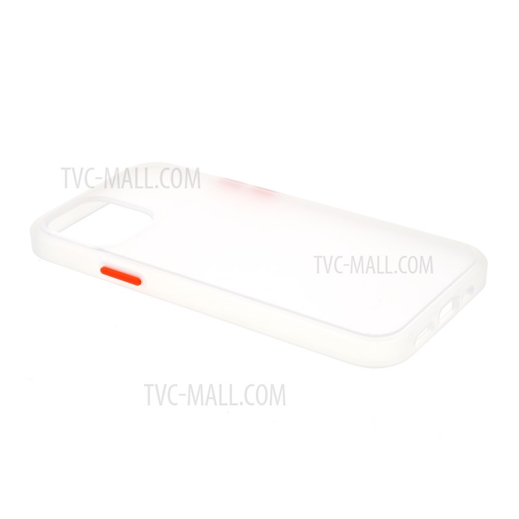Matte Acrylic+TPU Combo Phone Case for iPhone 12 Pro Max 6.7 inch - White-4