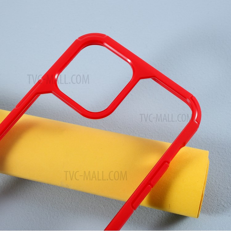 High Transmittance Acrylic+TPU Combo Mobile Shell for iPhone 12 mini - Red-3