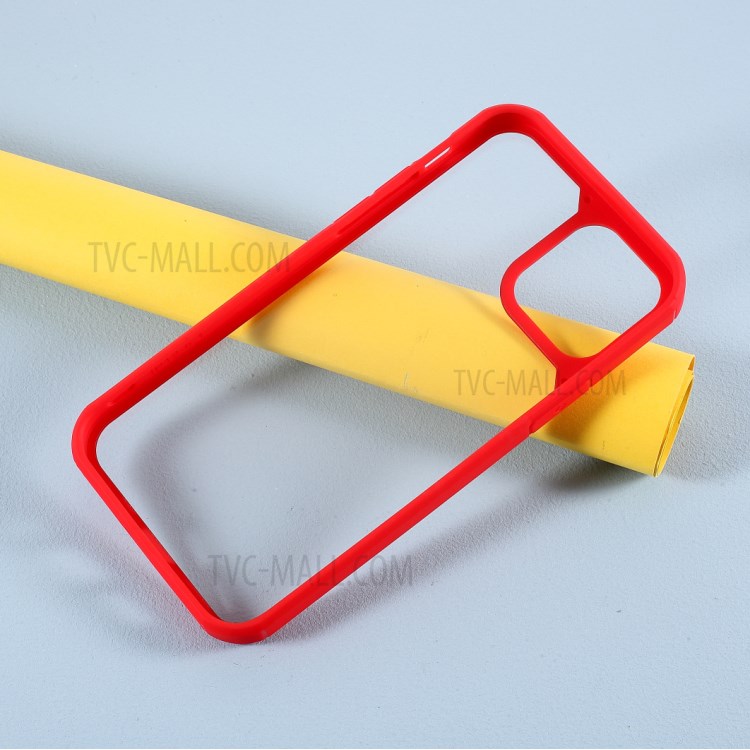High Transmittance Acrylic+TPU Combo Mobile Shell for iPhone 12 mini - Red-6