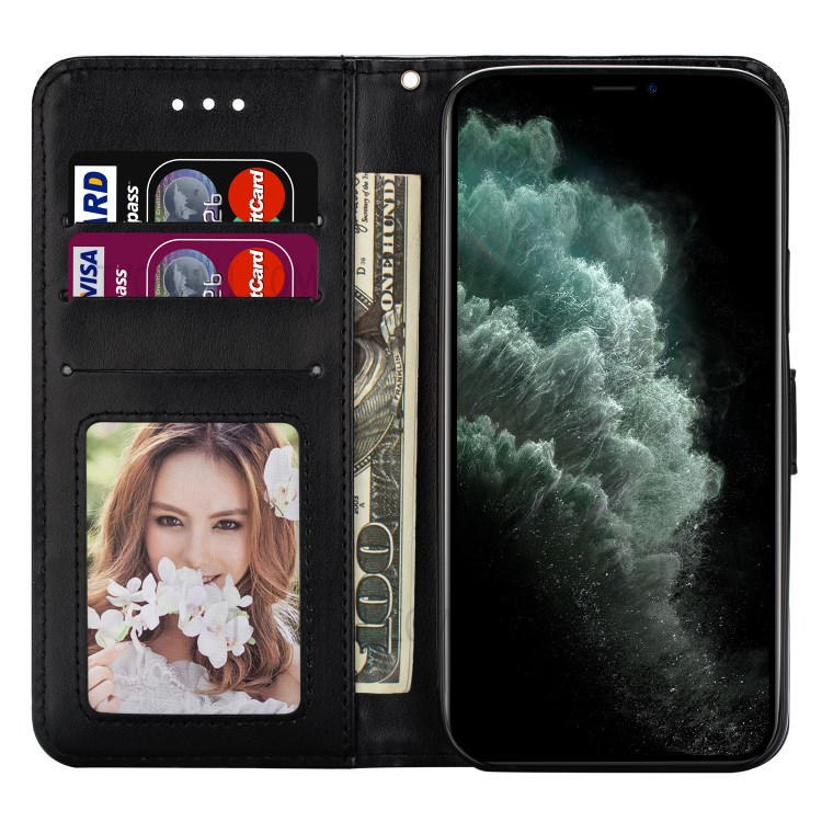 Totem Pattern Imprint Leather Shell for iPhone 12 Pro/12 - Black-4