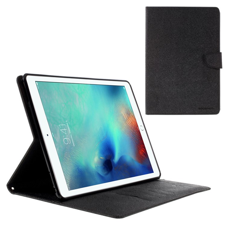 MERCURY GOOSPERY Wallet Leather Case for iPad Pro 9.7 inch - Black-1
