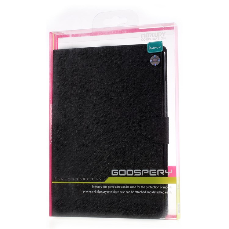 MERCURY GOOSPERY Wallet Leather Case for iPad Pro 9.7 inch - Black-10