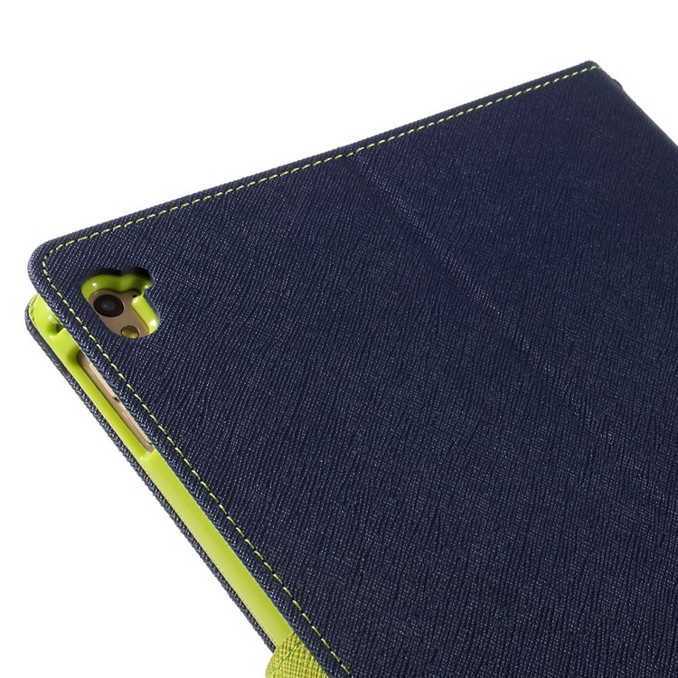 MERCURY GOOSPERY Wallet Leather Flip Case for iPad Pro 9.7 inch - Dark Blue-5
