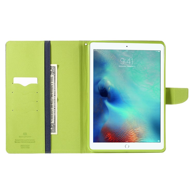 MERCURY GOOSPERY Wallet Leather Flip Case for iPad Pro 9.7 inch - Dark Blue-7