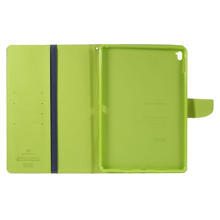 MERCURY GOOSPERY Wallet Leather Flip Case for iPad Pro 9.7 inch - Dark Blue-9
