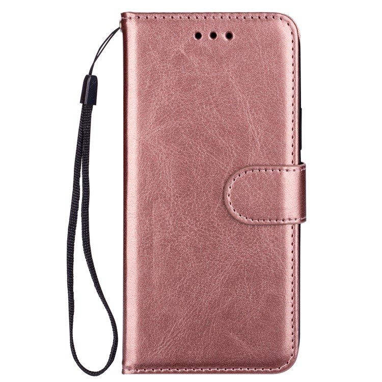 Crazy Horse Surface Leather Cover for iPhone 12 Pro/12 - Rose Gold-2