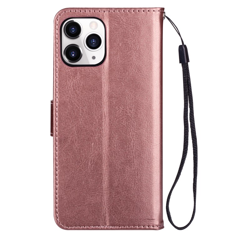 Crazy Horse Surface Leather Cover for iPhone 12 Pro/12 - Rose Gold-3
