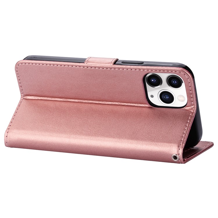 Crazy Horse Surface Leather Cover for iPhone 12 Pro/12 - Rose Gold-5