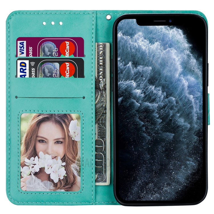 Crazy Horse Surface Leather Cover for iPhone 12 Pro/12 - Green-4