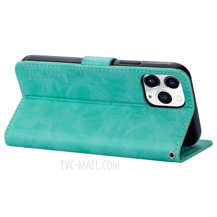 Crazy Horse Surface Leather Cover for iPhone 12 Pro/12 - Green-5