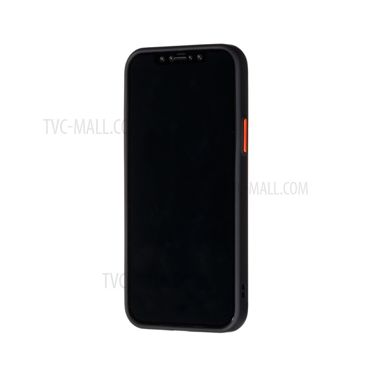 Drop-resistant PC + TPU Matte Skin Cover for iPhone 12 Max/12 Pro 6.1 inch - Black-3