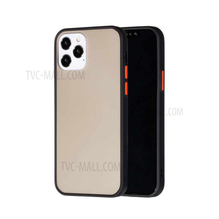 Drop-resistant Frosted Skin PC + TPU Hybrid Shell for iPhone 12 5.4 inch - Black-1