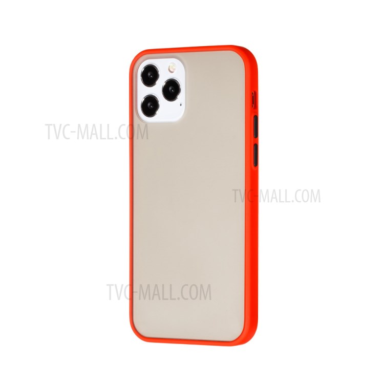 Drop-resistant Frosted Skin PC + TPU Hybrid Shell for iPhone 12 mini - Red-2
