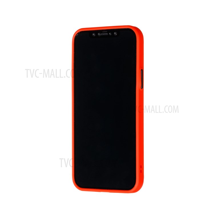 Drop-resistant Frosted Skin PC + TPU Hybrid Shell for iPhone 12 mini - Red-3