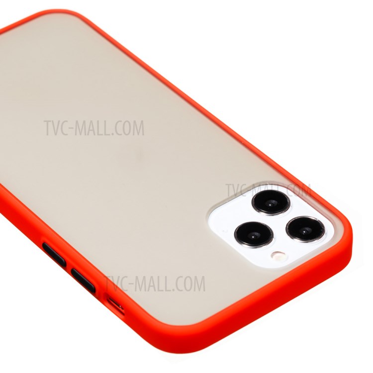 Drop-resistant Frosted Skin PC + TPU Hybrid Shell for iPhone 12 mini - Red-5