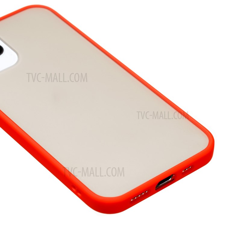 Drop-resistant Frosted Skin PC + TPU Hybrid Shell for iPhone 12 mini - Red-6