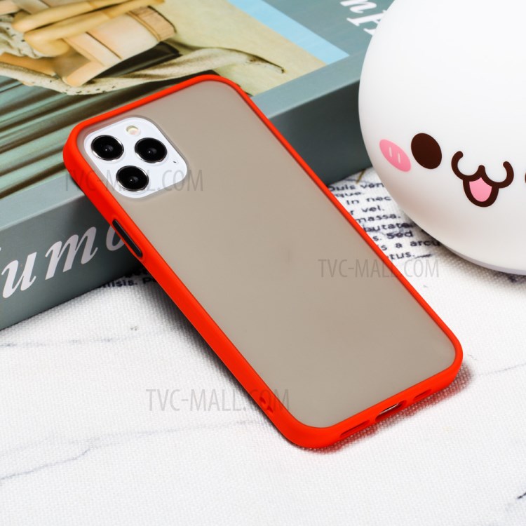 Drop-resistant Frosted Skin PC + TPU Hybrid Shell for iPhone 12 mini - Red-7