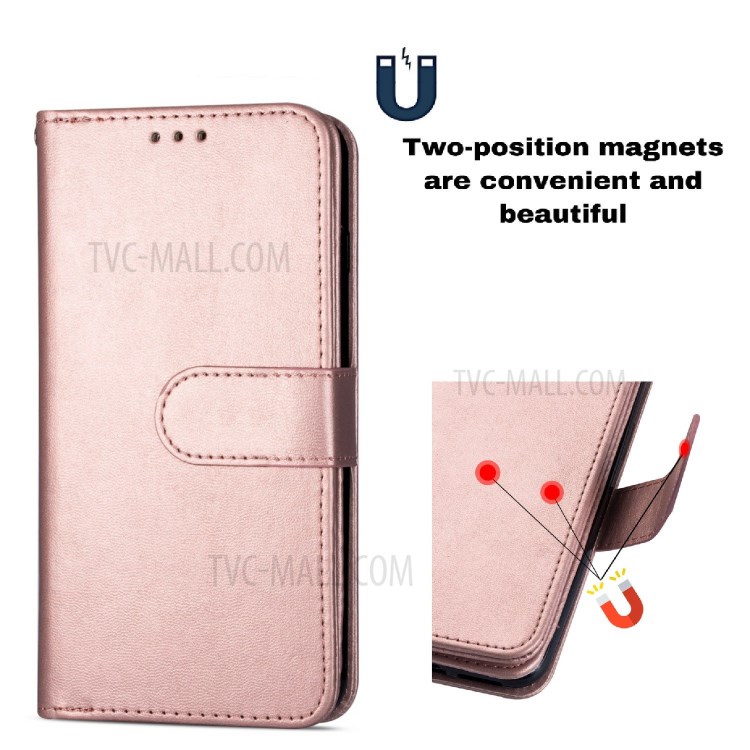 Leather Wallet Stand Phone Case with 9 Card Slots for iPhone 12 mini - Rose Gold-11