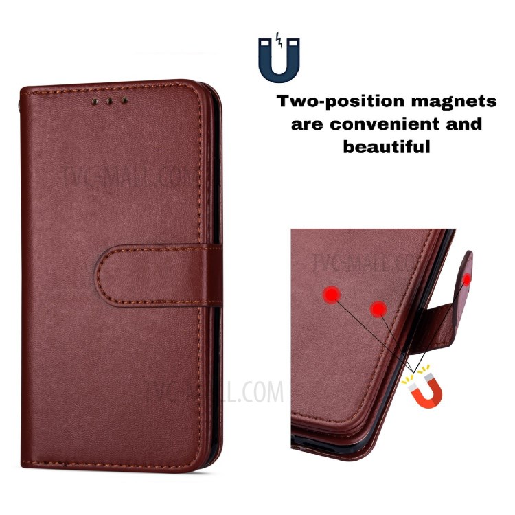 Leather Wallet Stand Phone Case with 9 Card Slots for iPhone 12 Pro/12 - Brown-11