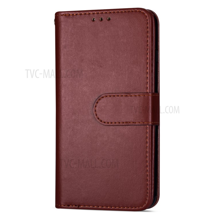 Leather Wallet Stand Phone Case with 9 Card Slots for iPhone 12 Pro/12 - Brown-2