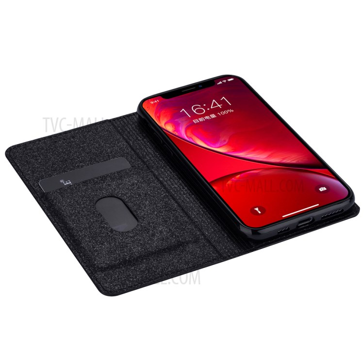 Flash Powder Stand Leather Card Holder Case for iPhone 12 Pro/12 - Black-5