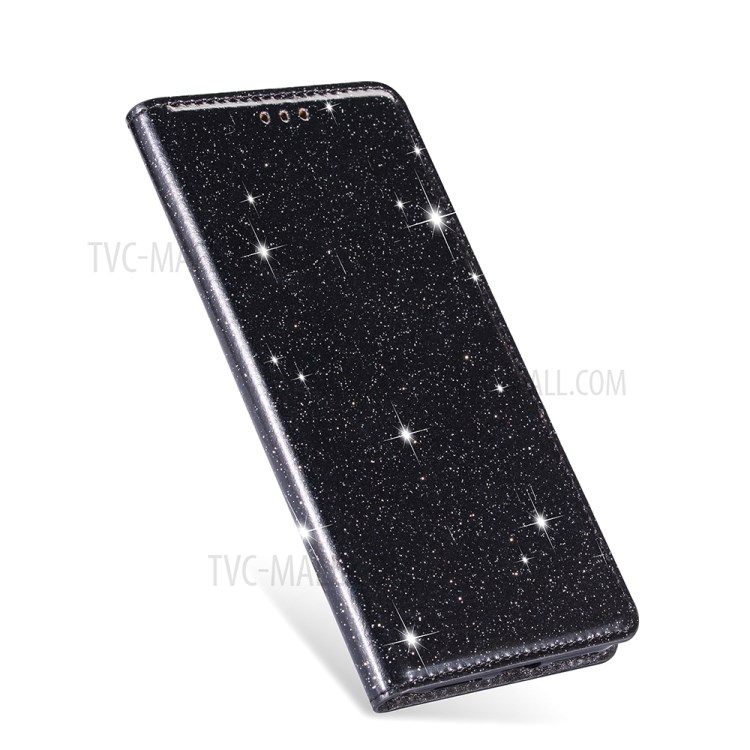 Flash Powder Stand Leather Card Holder Case for iPhone 12 Pro/12 - Black-6