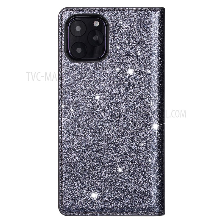 Flash Powder Stand Leather Card Holder Case for iPhone 12 Pro/12 - Grey-3