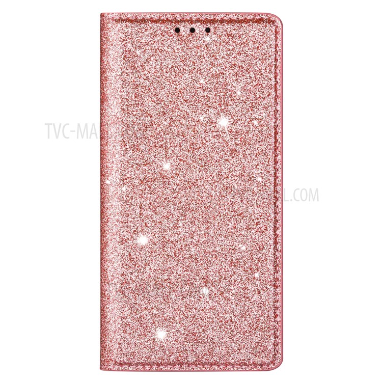 Flash Powder Stand Leather Card Holder Case for iPhone 12 Pro Max 6.7-inch - Rose Gold-2