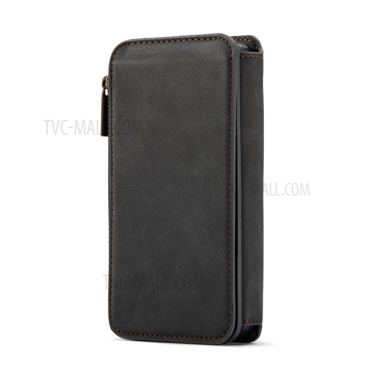 CASEME 2-in-1 Detachable 14 Slots Wallet Split Leather Shell for iPhone 12 Pro/12 Pro 6.1 inch - Black-7