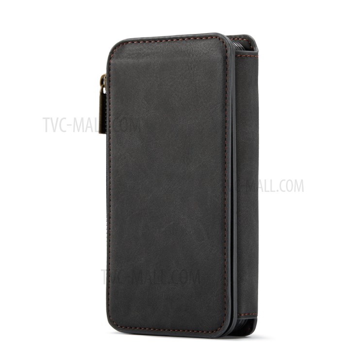 CASEME 2-in-1 Detachable 14 Slots Wallet Split Leather Shell for iPhone 12 Pro/12 Pro 6.1 inch - Black-7