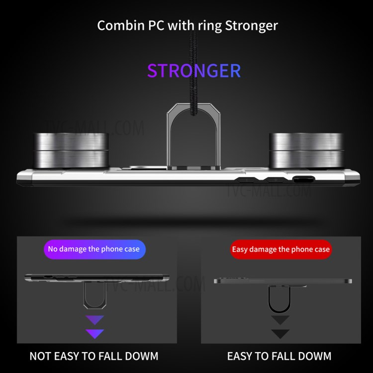 Armor Guard Detachable Kickstand TPU+PC Hybrid Protector Cover with Metal Sheet for iPhone 12 Pro Max 6.7 inch - Silver-6