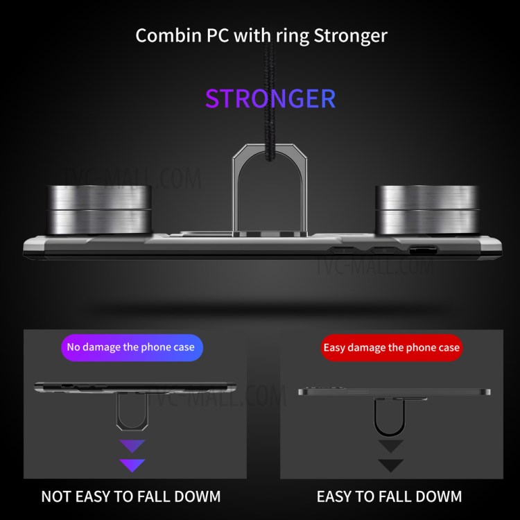 Armor Guard Detachable Kickstand TPU+PC Hybrid Protector Cover with Metal Sheet for iPhone 12 Pro Max 6.7 inch - Grey-6