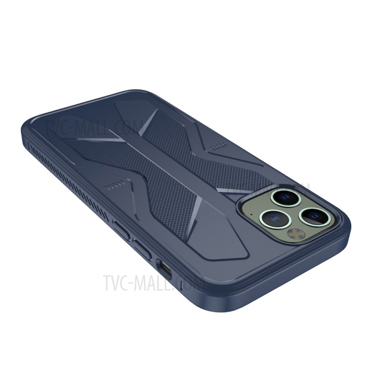 Butterfly Style TPU Phone Case for iPhone 12 Pro/12 - Blue-8