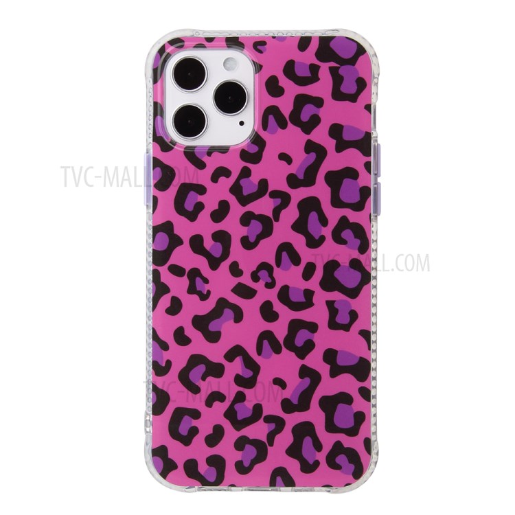 Leopard Pattern PC + TPU Hybrid Case for iPhone 12 Pro/12 - Rose-8