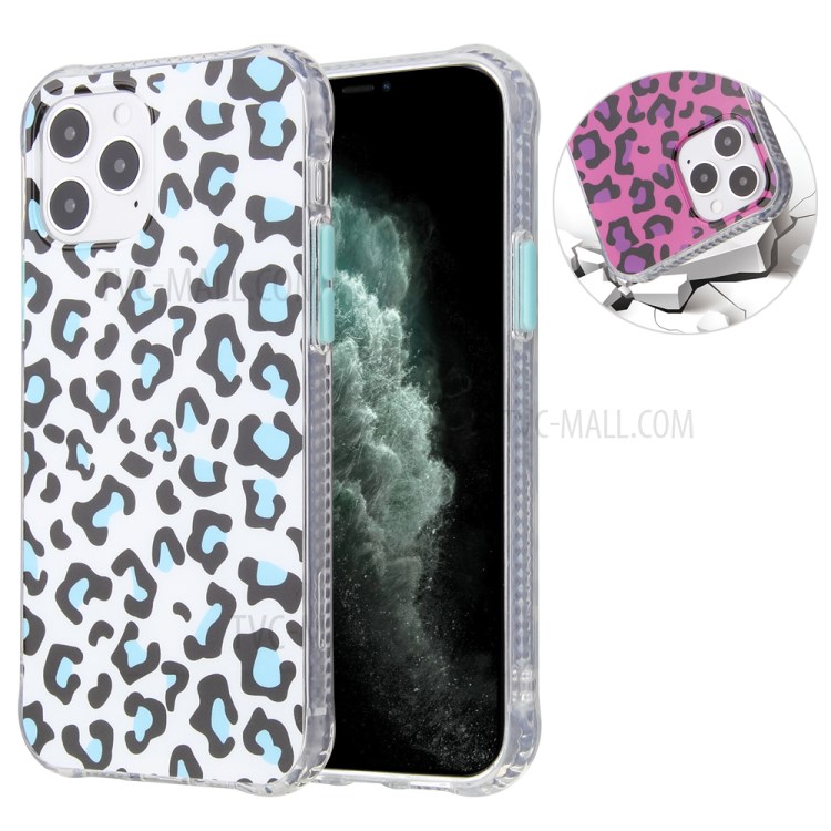 Leopard Pattern PC + TPU Hybrid Case for iPhone 12 Pro Max 6.7 inch - Blue-1