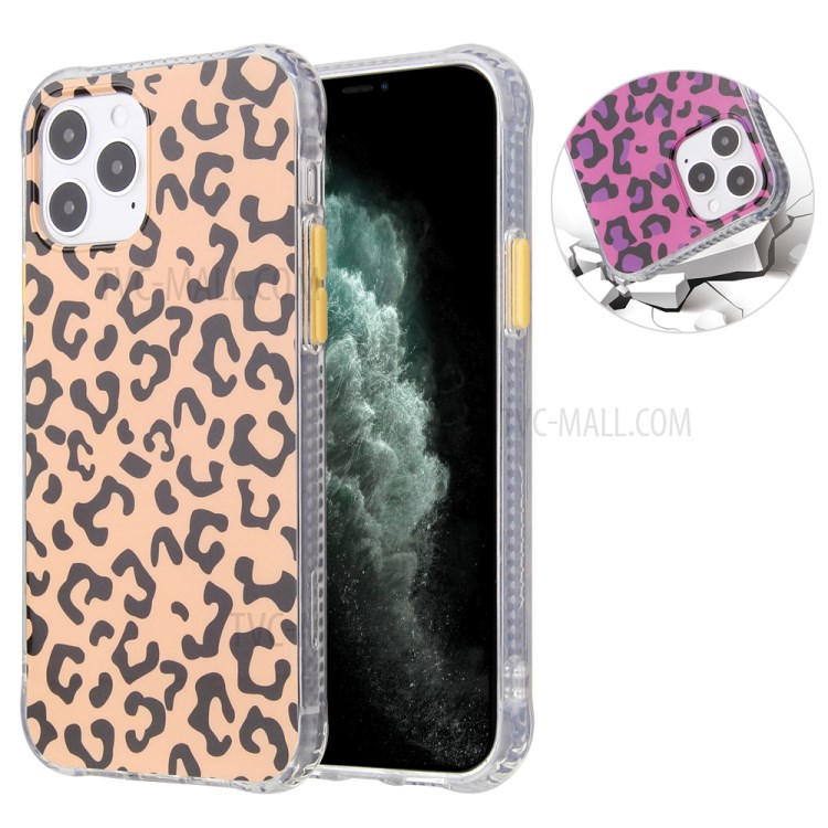 Leopard Pattern PC + TPU Hybrid Case for iPhone 12 Pro Max 6.7 inch - Brown-1