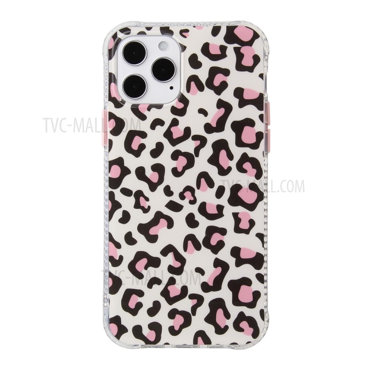 Leopard Pattern PC + TPU Hybrid Shell for iPhone 12 mini - Pink-2