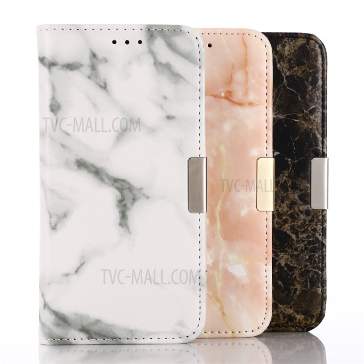 Marble Pattern Leather Protector Wallet Stand Case for iPhone 12 Max/Pro 6.1 inch - White-11