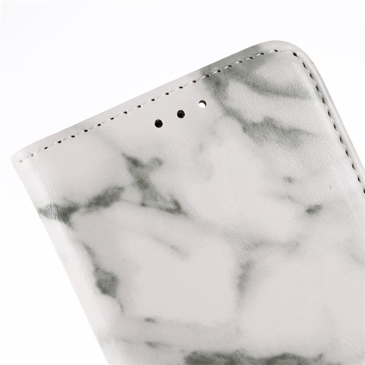 Marble Pattern Leather Protector Wallet Stand Shell for iPhone 12 Pro Max 6.7 inch - White-8