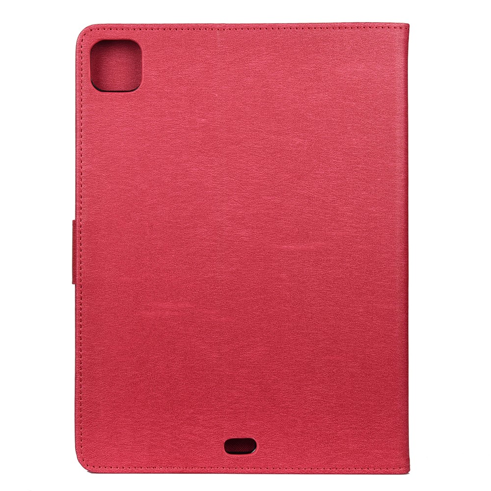 Butterflies Imprint Wallet Stand Flip Leather Tablet Cover for iPad Pro 11-inch (2020)/(2018) - Red-3